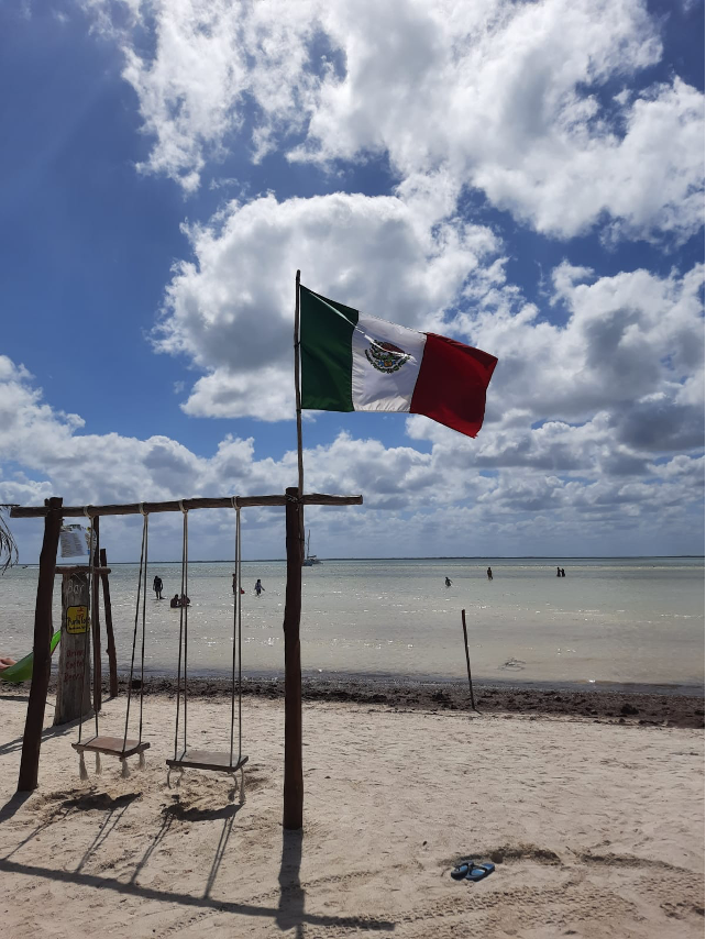Mexican Flag Holbox Beach